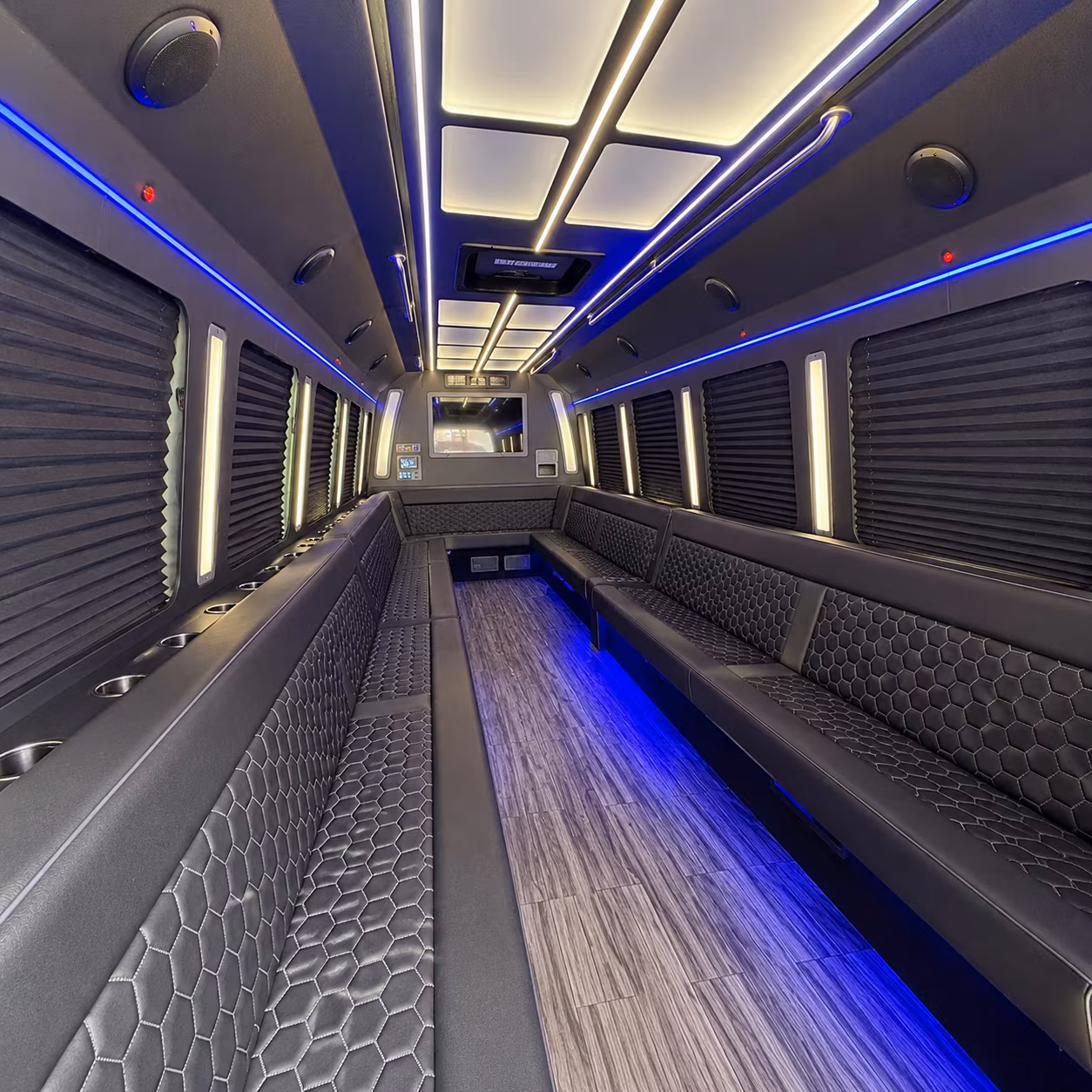 fort worth 30 passenger party bus interior