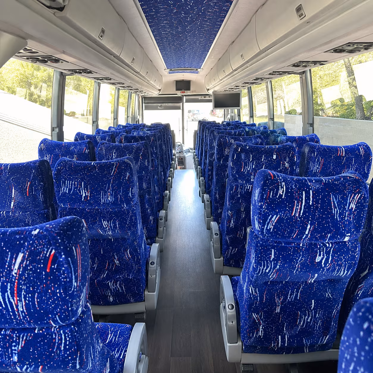 fort worth charter bus interior