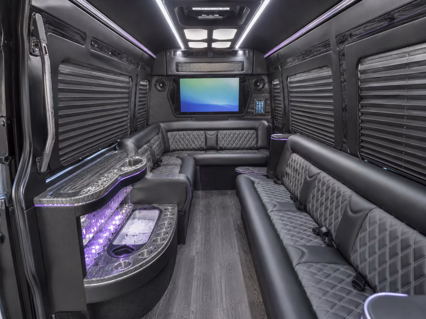 fort worth party bus interior