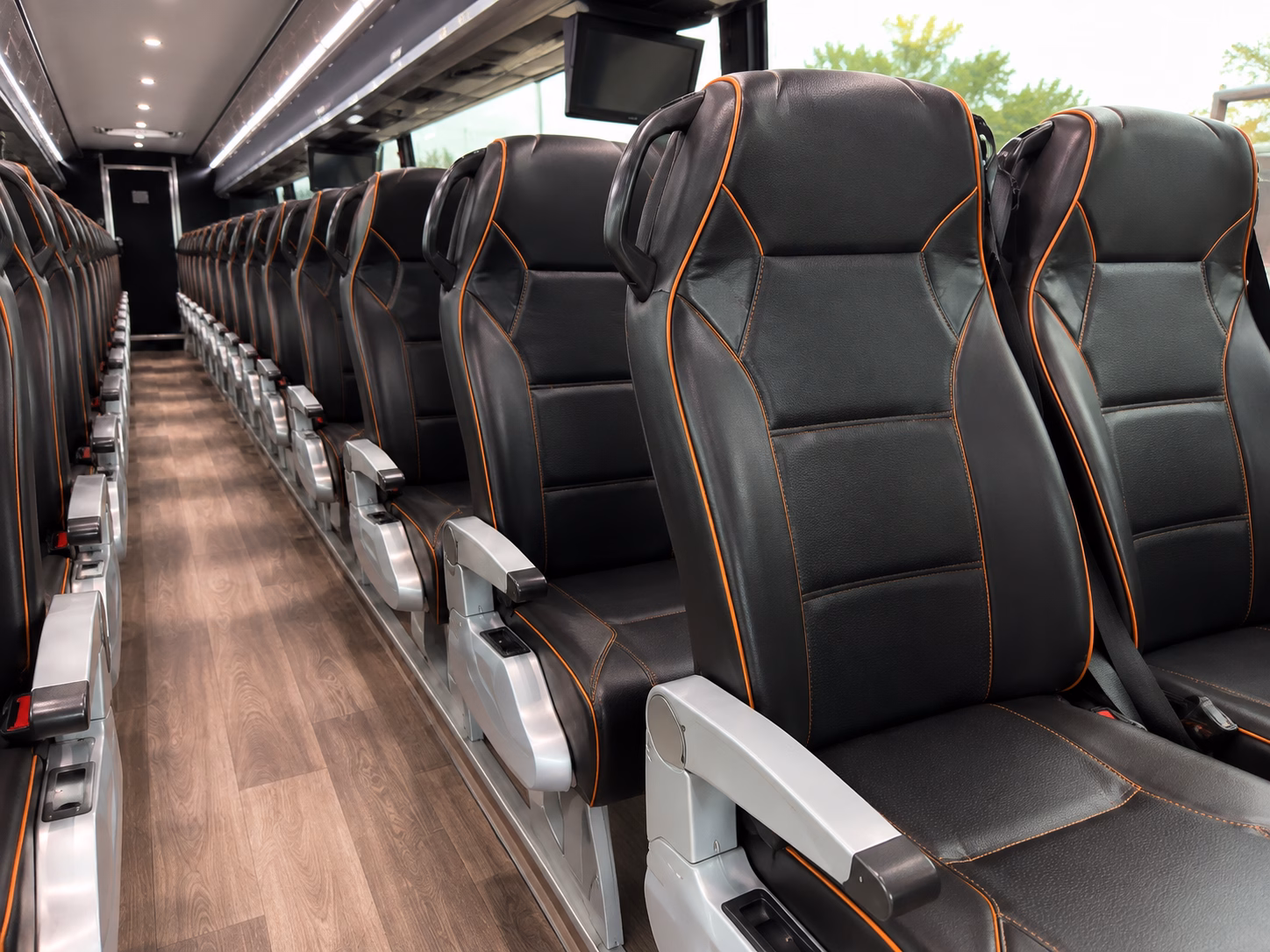 white black and silver buses available for your fort worth wedding aesthetic
